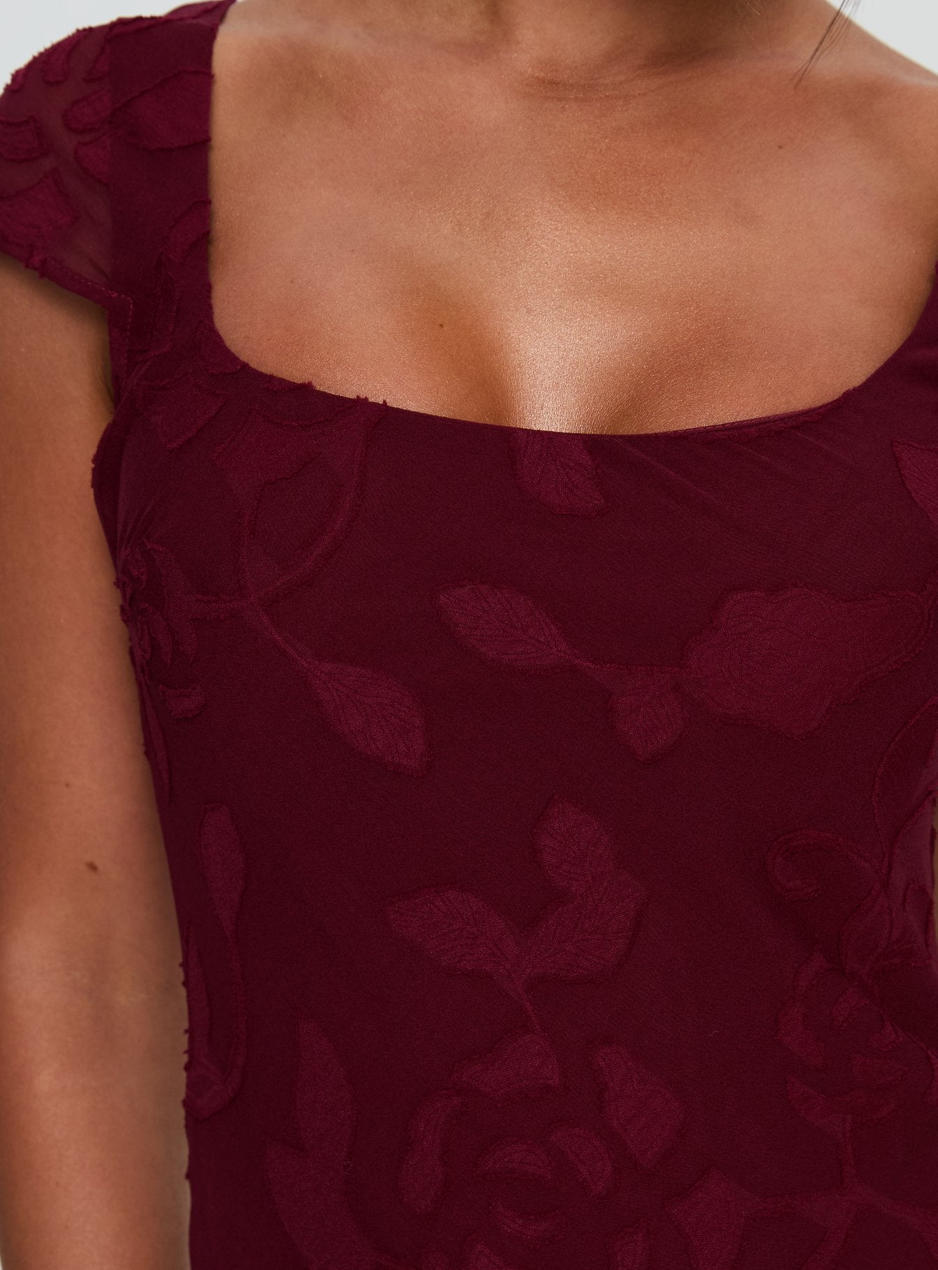 Lucienna Mini Dress Burgundy Floral