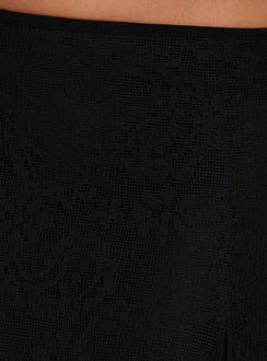 Quani Lace Midi Skirt Black