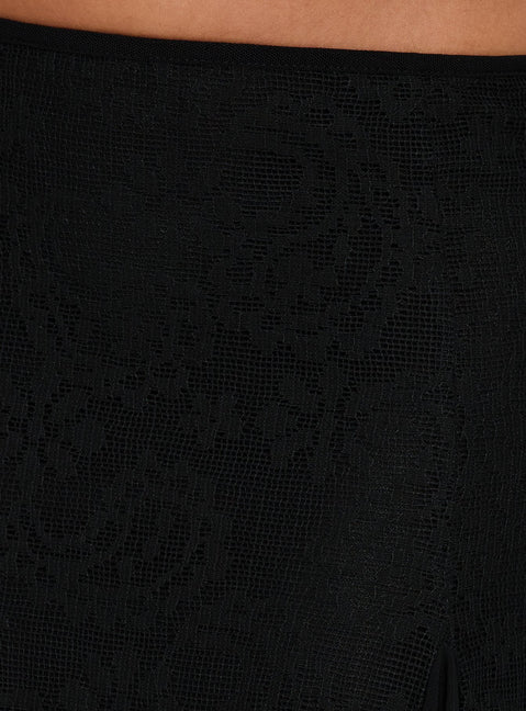 Quani Lace Midi Skirt Black
