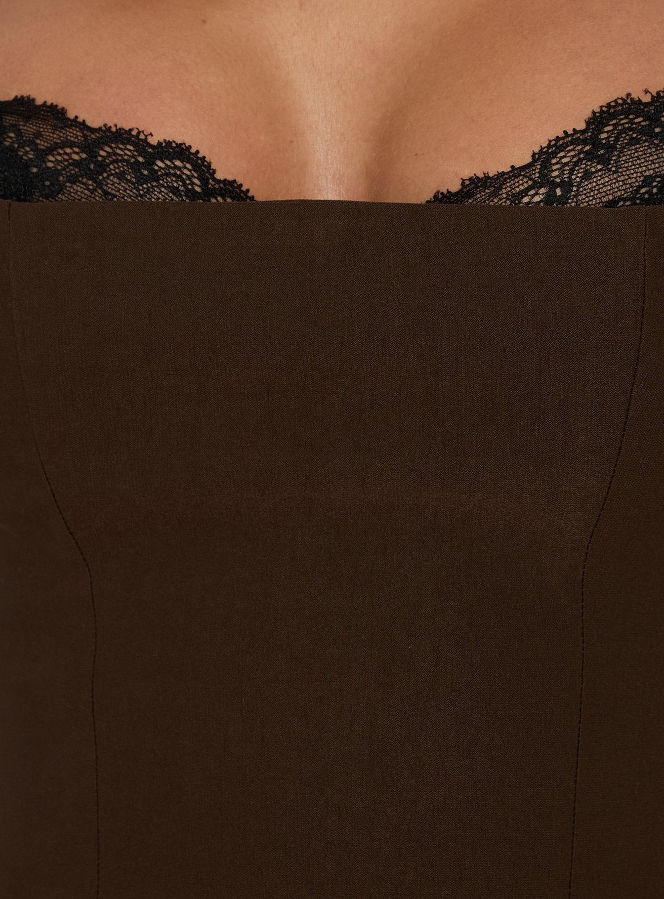 Renaissance Corset Top Chocolate / Black