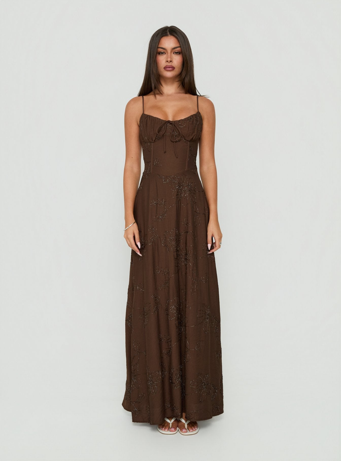 Members Only Maxi Dress Brown