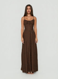 Members Only Maxi Dress Brown