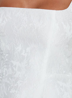 Asterie Bow Detail Mini Dress White