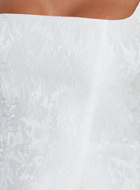 Asterie Bow Detail Mini Dress White