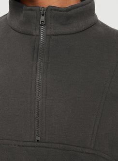 Derek Quater Zip Sweater Grey Princess Polly  long 