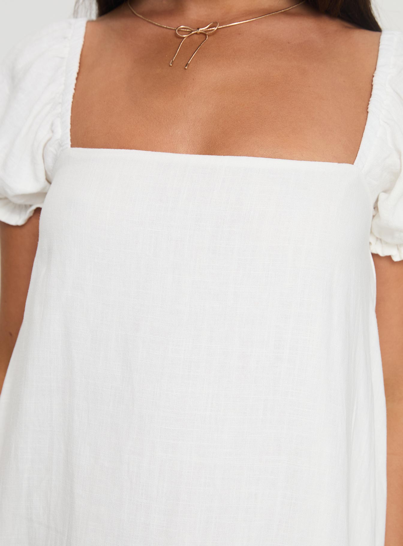 Beyond Linen Blend Mini Dress White | Princess Polly Beyond Linen Blend Mini Dress White | Princess Polly