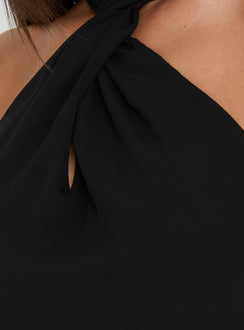 4343376 Adalynne Twist Front Top Black | Princess Polly