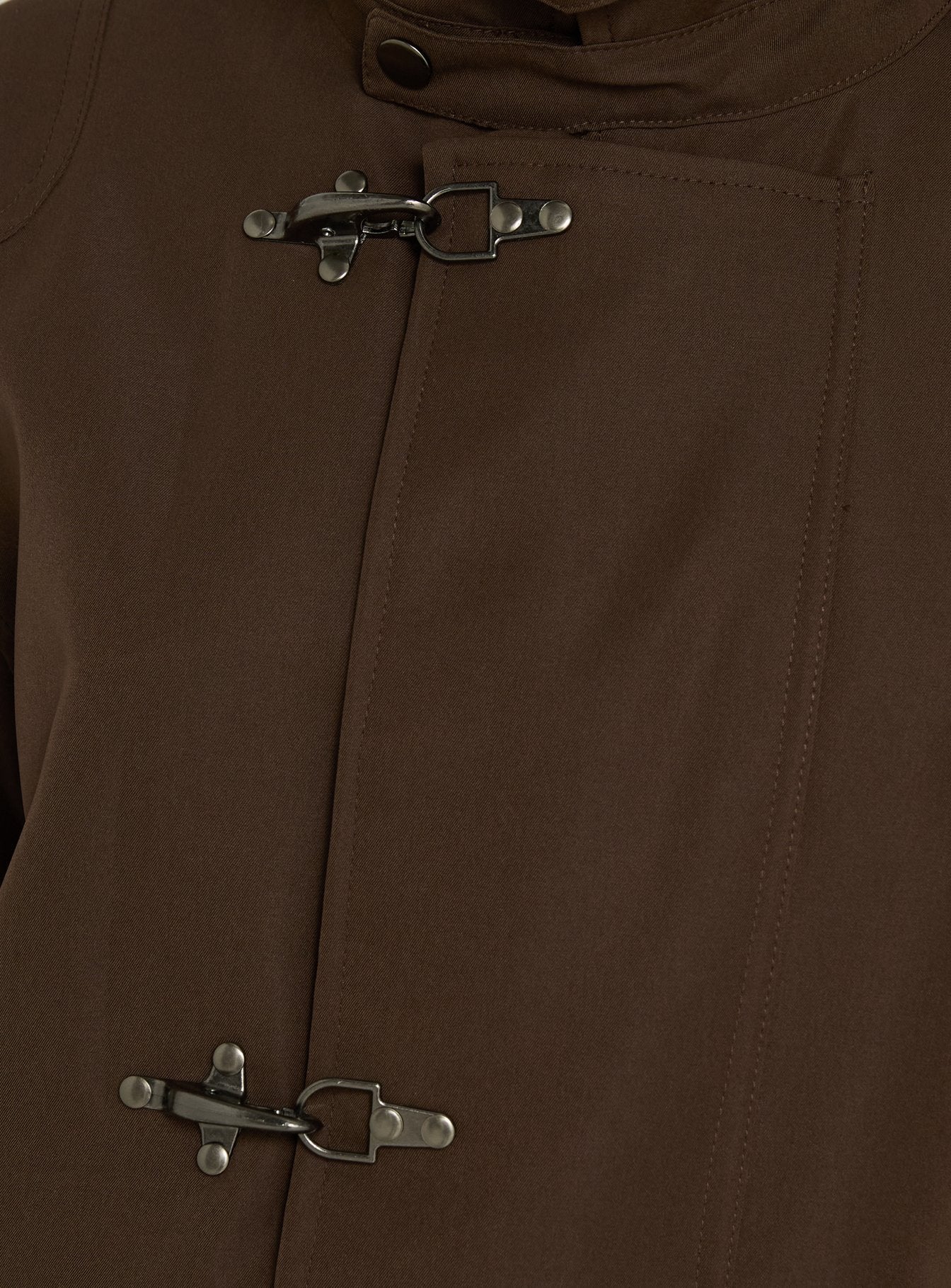 Imanie Funnel Neck Jacket Chocolate