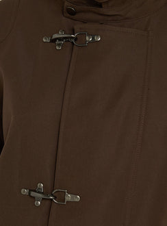 Imanie Funnel Neck Jacket Chocolate
