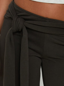 Allena Gaucho Tie Detail Shorts Slate