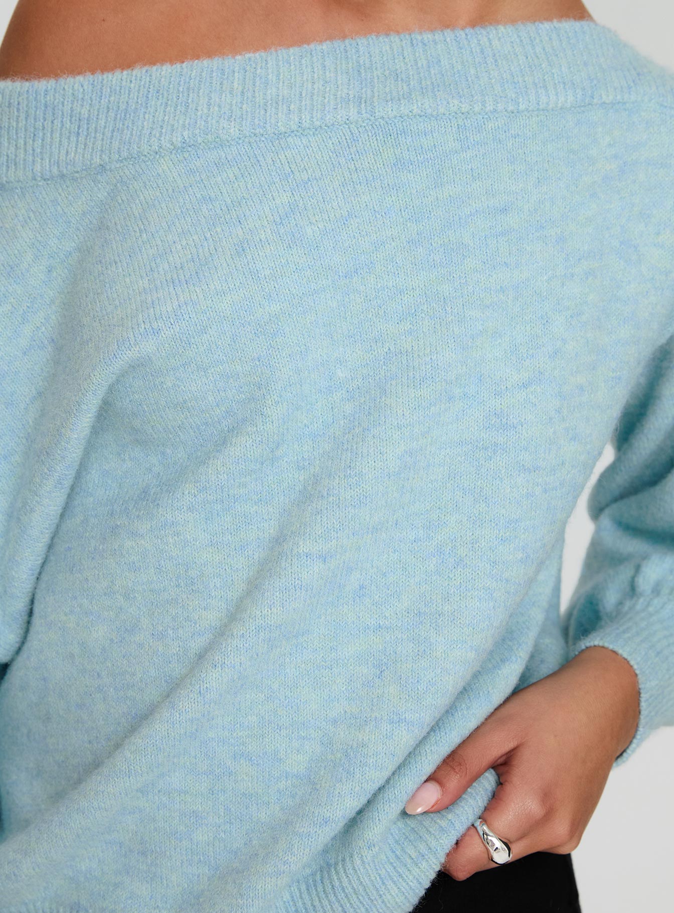 product Princess Polly Noble Off The Shoulder Jumper Blue 