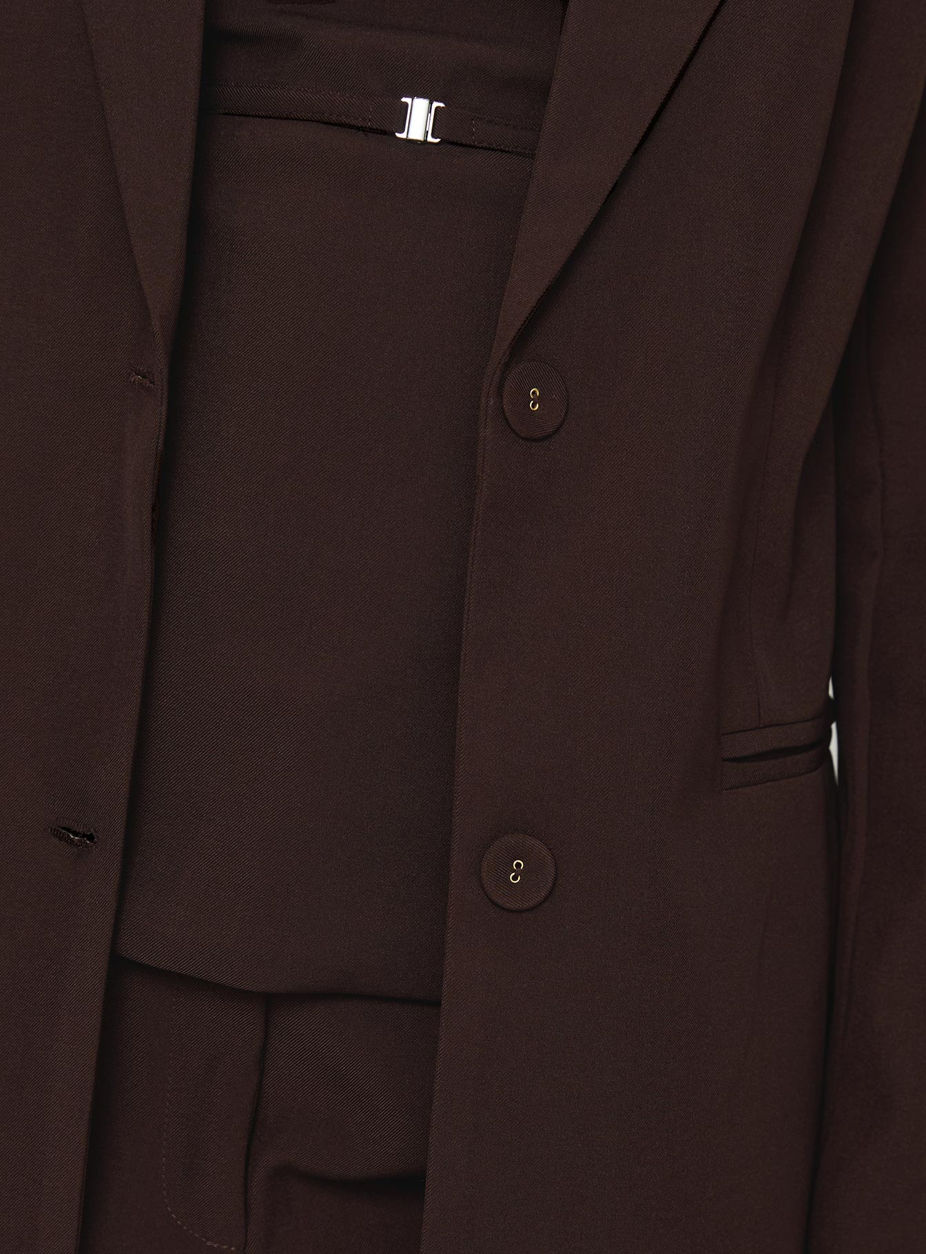 Crowd Pleaser Oversized Blazer Chocolate