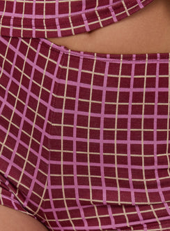 Aderis Micro Shorts Red Check