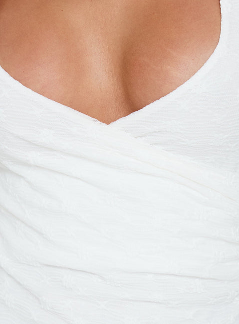 princess polly white wrap dress NEW Princess Polly Company For One Wrap Dress-(White, Size US 6 )
