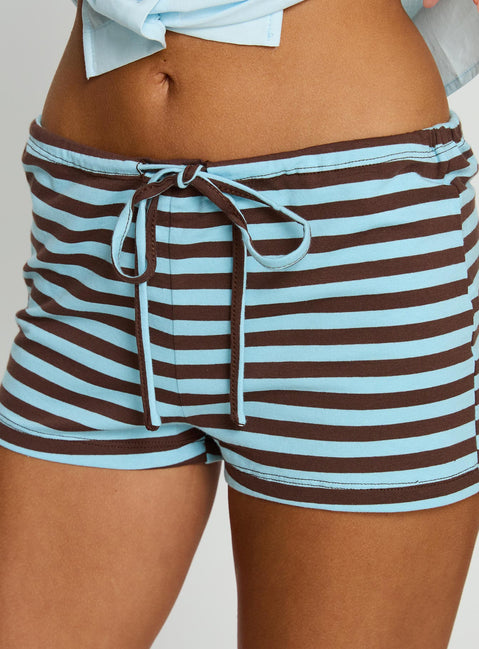 Kourt Bloomer Shorts Chocolate Sea Stripe