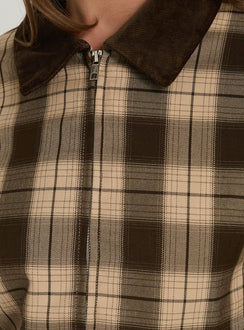 Schnieder Contrast Jacket Brown Check