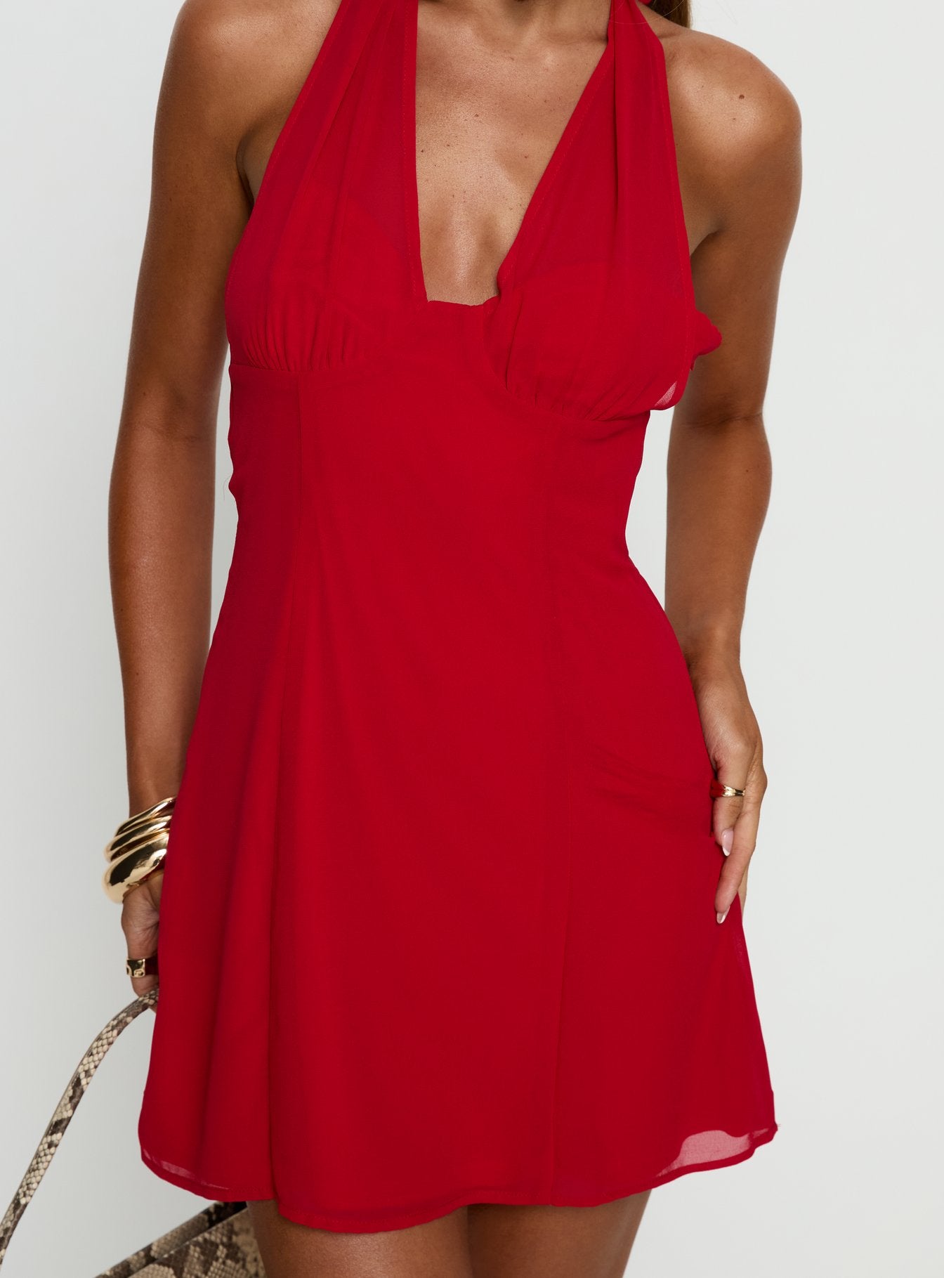 princess polly halter mini dress red Meeley Halter Mini Dress | Red | Womens