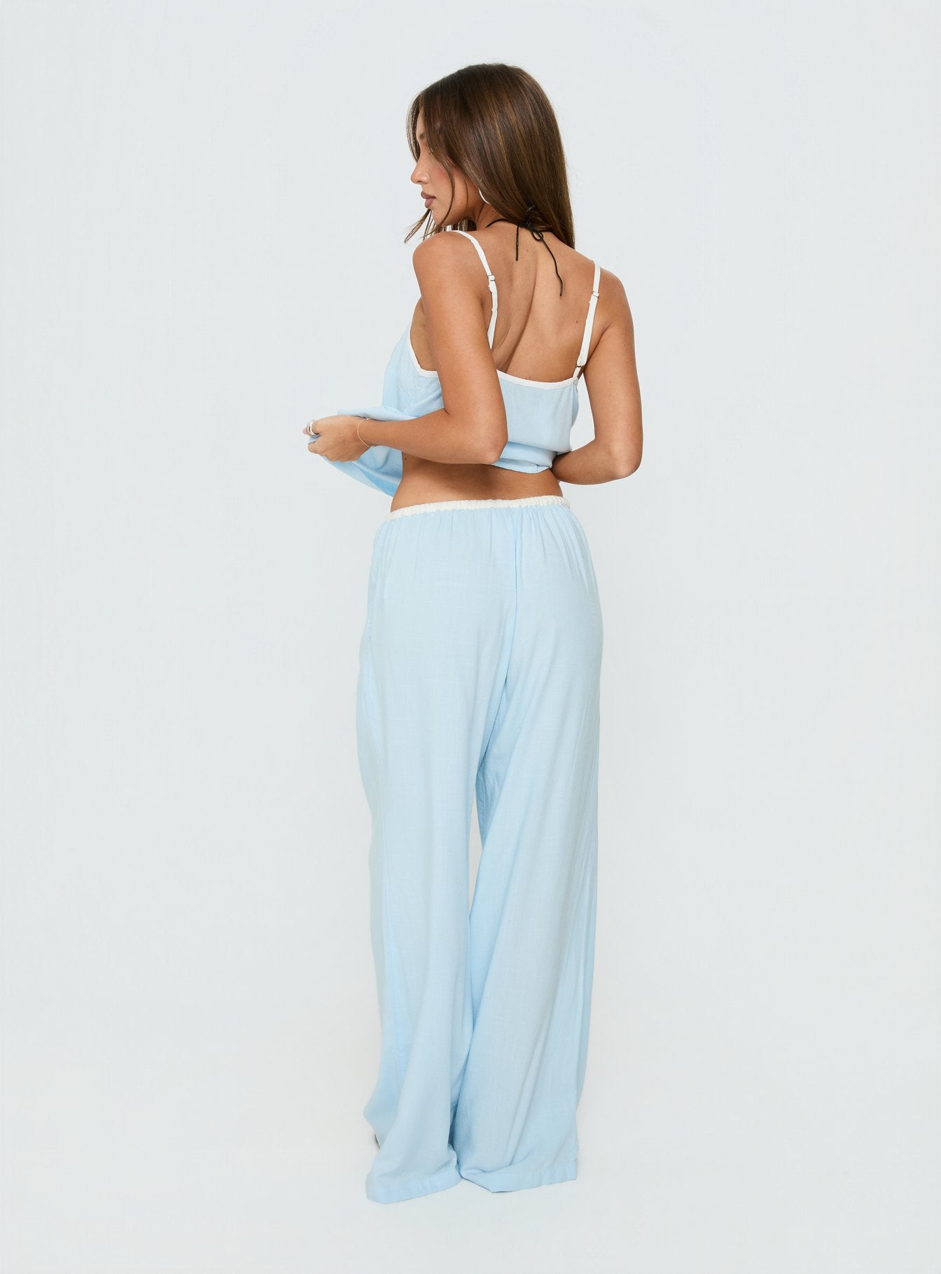 Nolei Contrast Pant Set Blue / White | Princess Polly