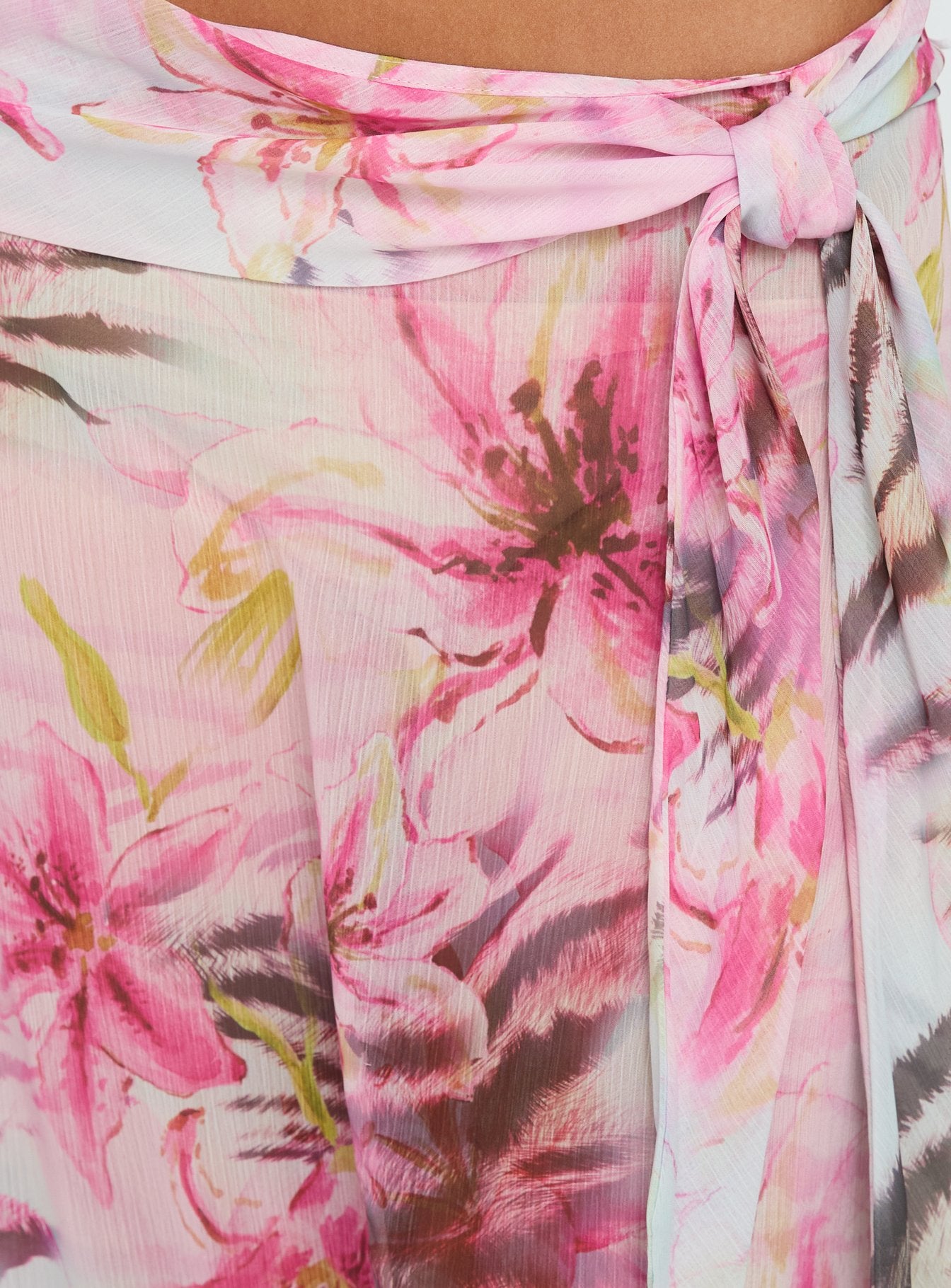 product Princess Polly Karzi Chiffon Maxi Skirt Pink Floral Maxi Skirts 