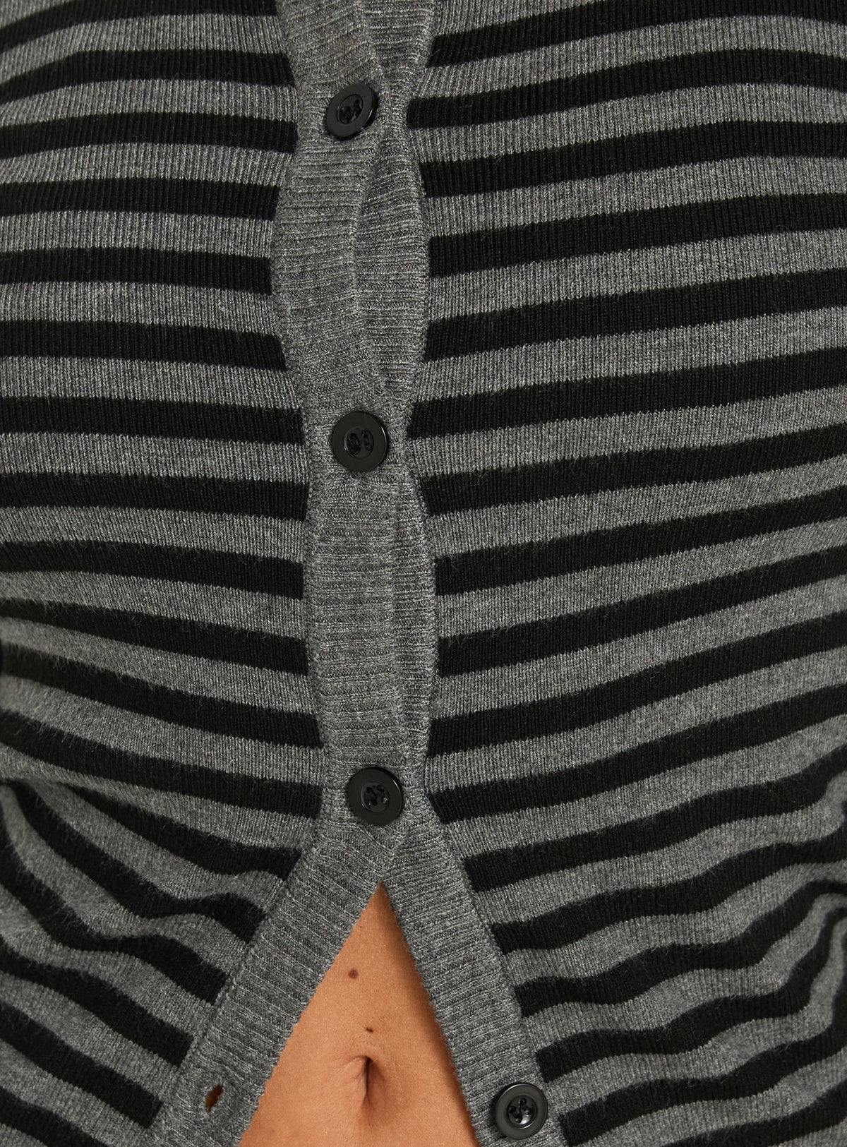 Lauraine Cardigan Grey / Black Stripe