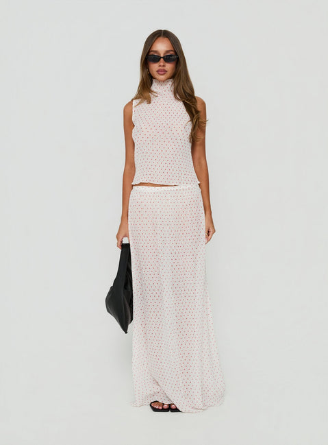 Ford Top White / Red Polka Dot