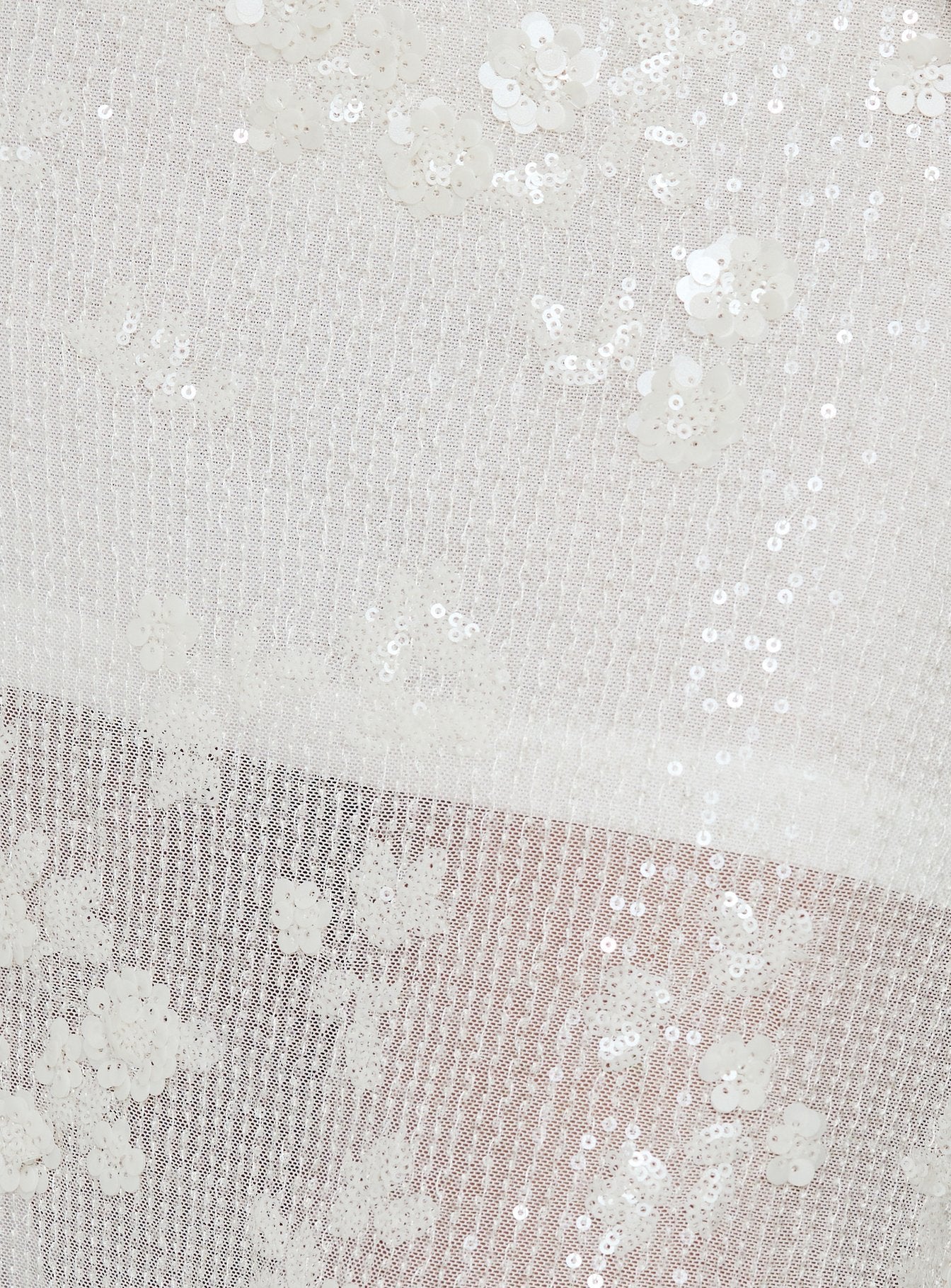 Heart Stealer Sheer Sequin Midi Skirt White