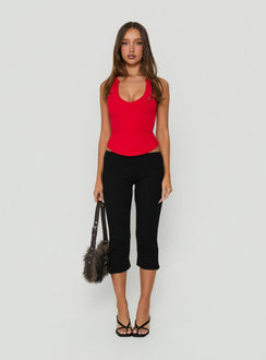Baseline Rib Capri Pants Black