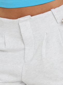 Charlea Fleece Tailored Longling Short Snow Marle