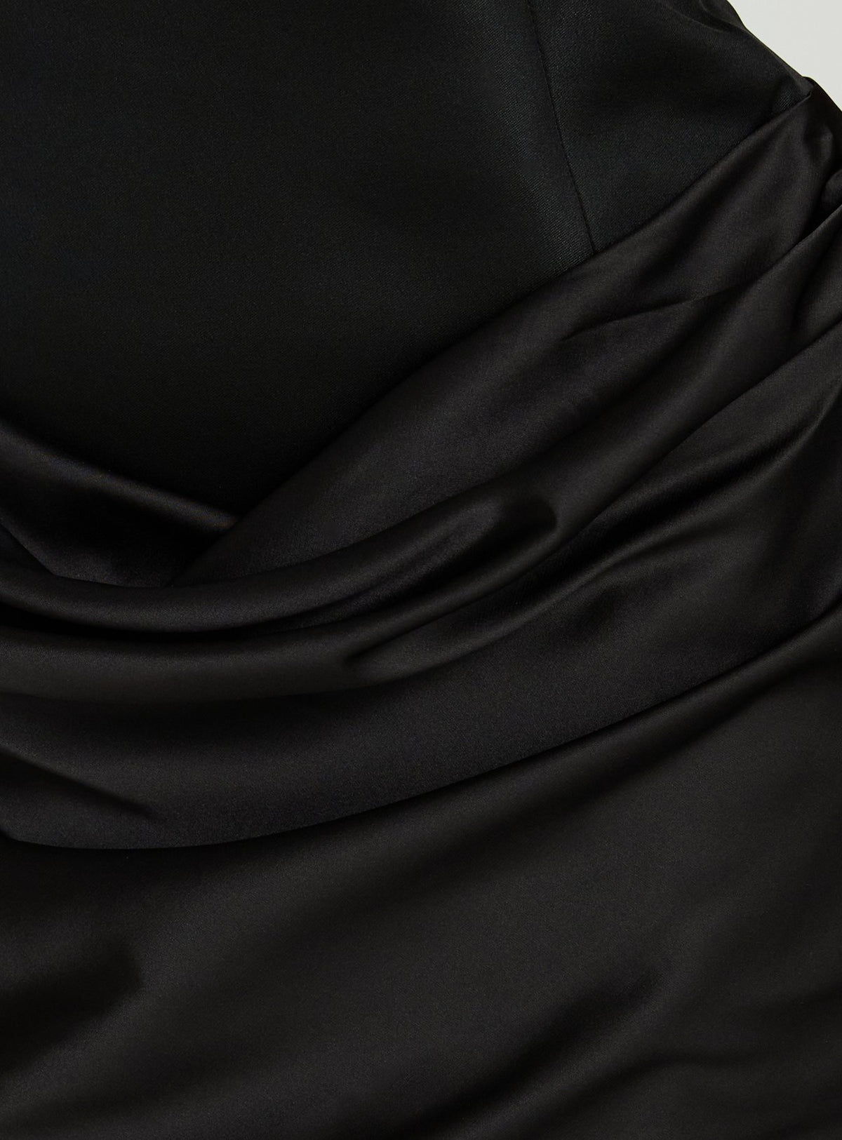 Aubriellah Sweetheart Neckline Draped Mini Dress Black