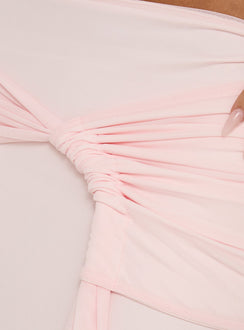Isador Ruched Maxi Skirt Pink