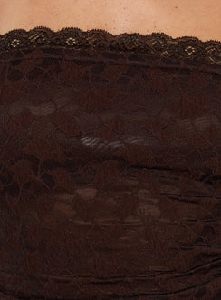 Mochapella Strapless Top Chocolate