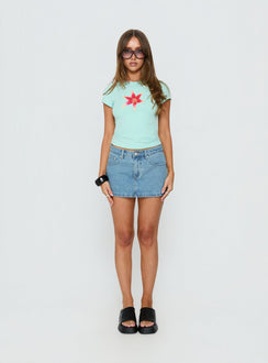 Lush Lagoon Graphic Baby Tee Turquoise