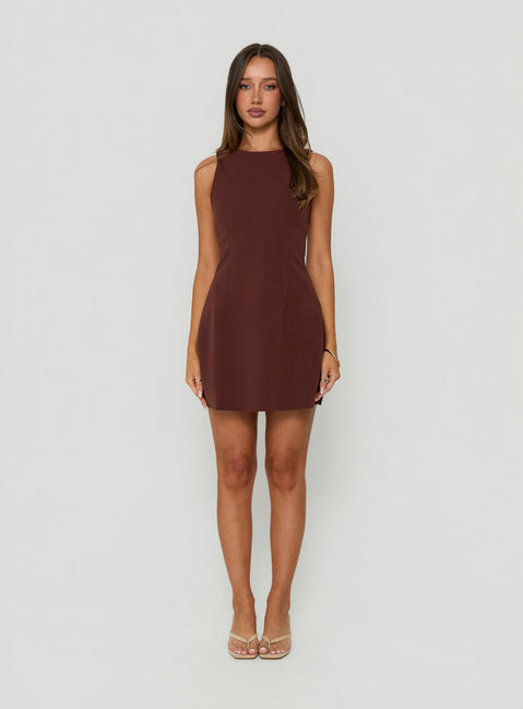Anse Mini Dress Chocolate