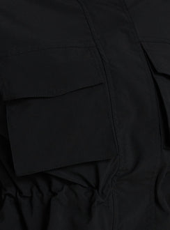 Annisa Funnel Neck Jacket Black