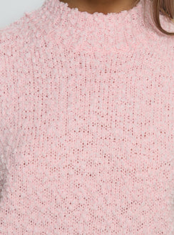 Lanette High Neck Sleeveless Top Soft Pink