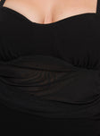 product Princess Polly Mazzola Maxi Dress Black Curve Sweetheart Neckline 