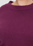 Harmony Sweater Burgundy Curve Princess Polly  Long 