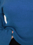 Harmony Knit Sweater Blue Curve