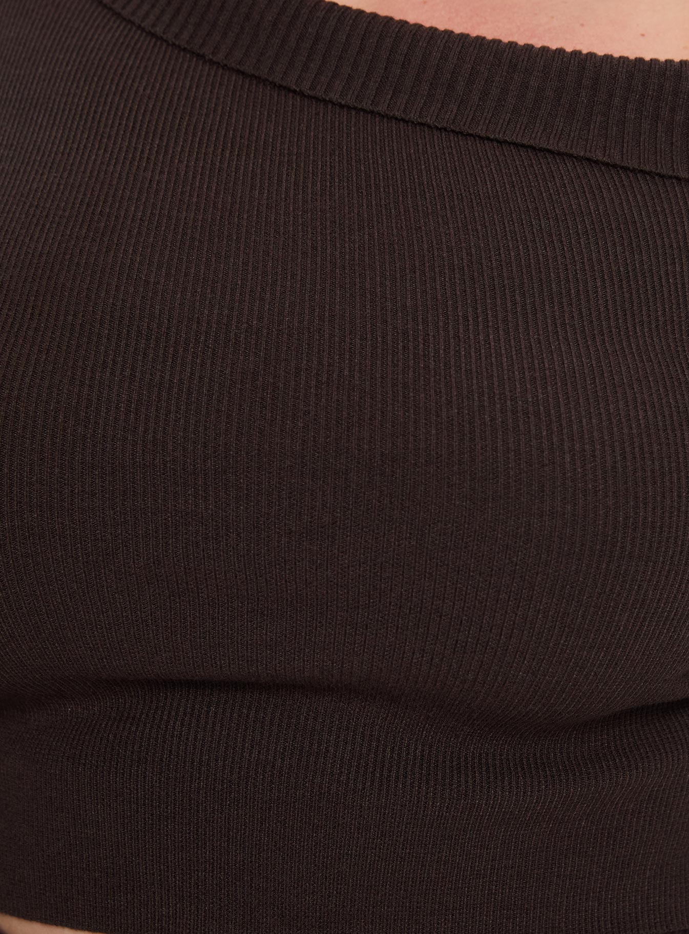 product Princess Polly Sina Off The Shoulder Top Chocolate Curve Cropped 