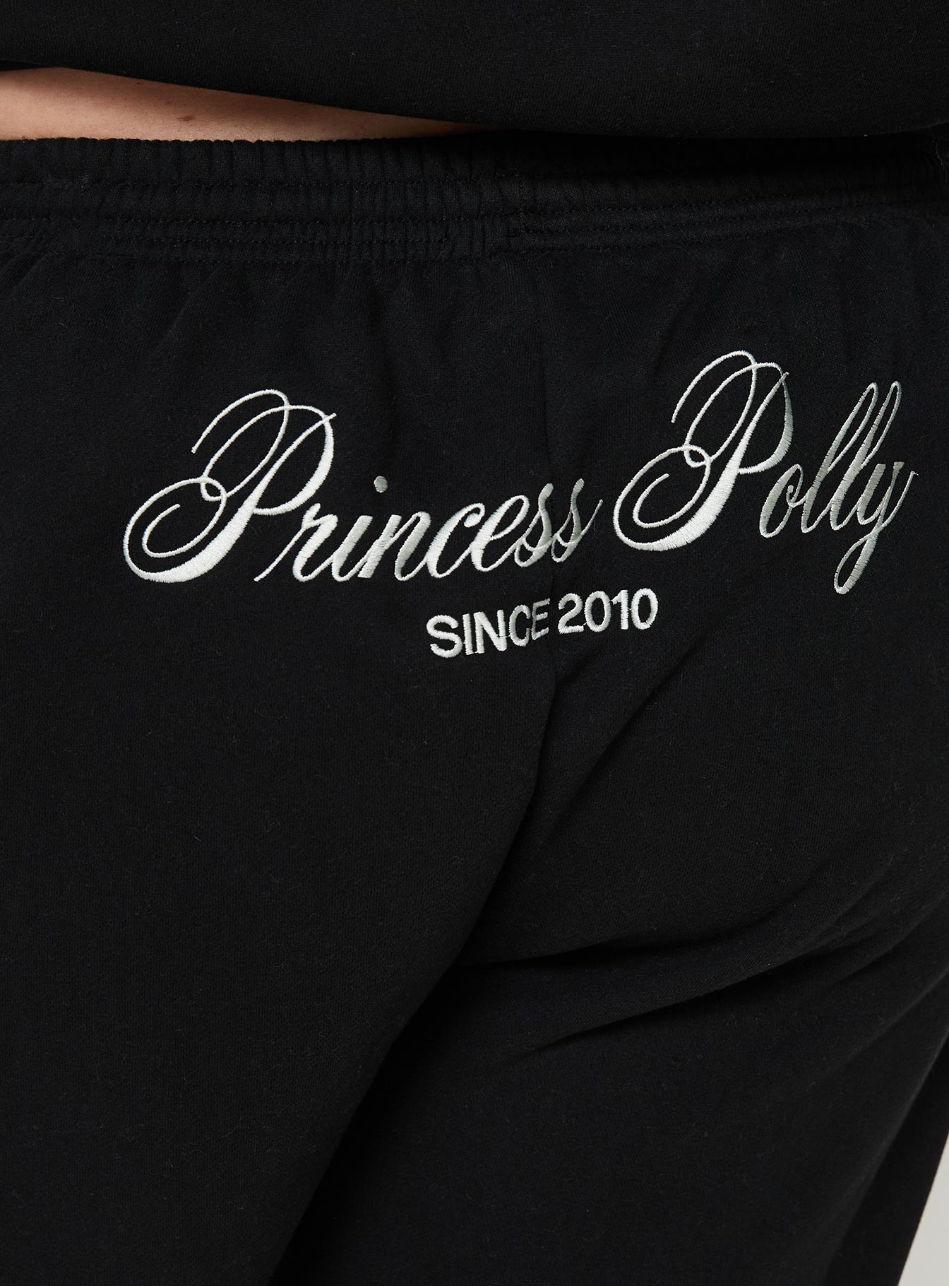 product Princess Polly Princess Polly Track Pants Script Black / Ivory Curve 