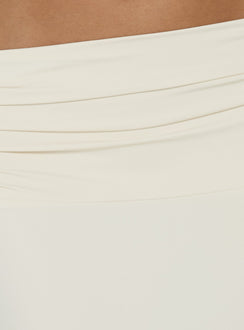 Liorah Foldover Waist Maxi Skirt Cream