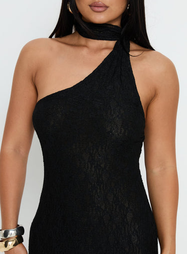 open lace back dress Reeva Mini Dress Black