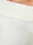 Princess Polly Asymmetric Neckline  Buchen Sweater Dress White