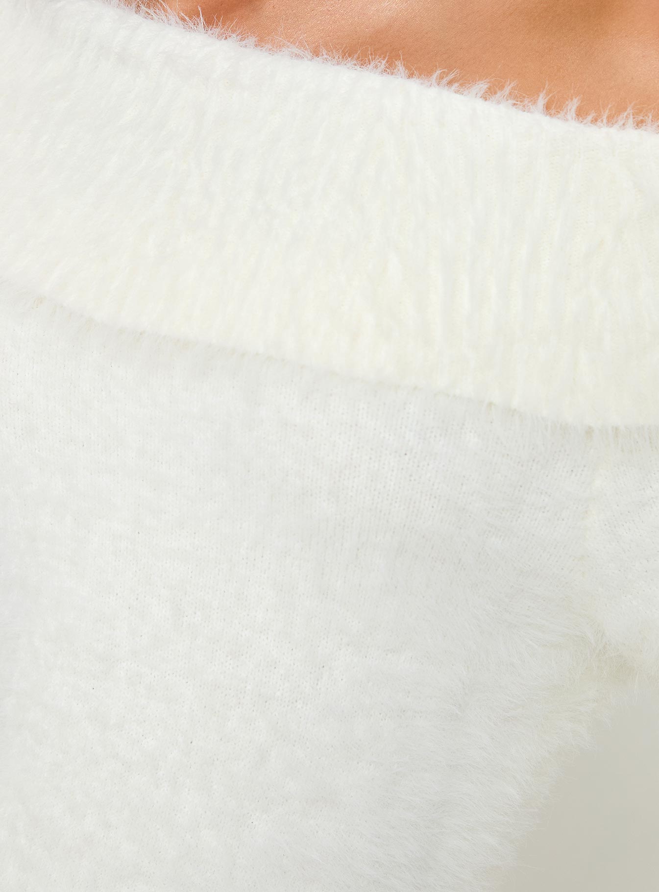 product Princess Polly Buchen Sweater Dress White Asymmetric Neckline 