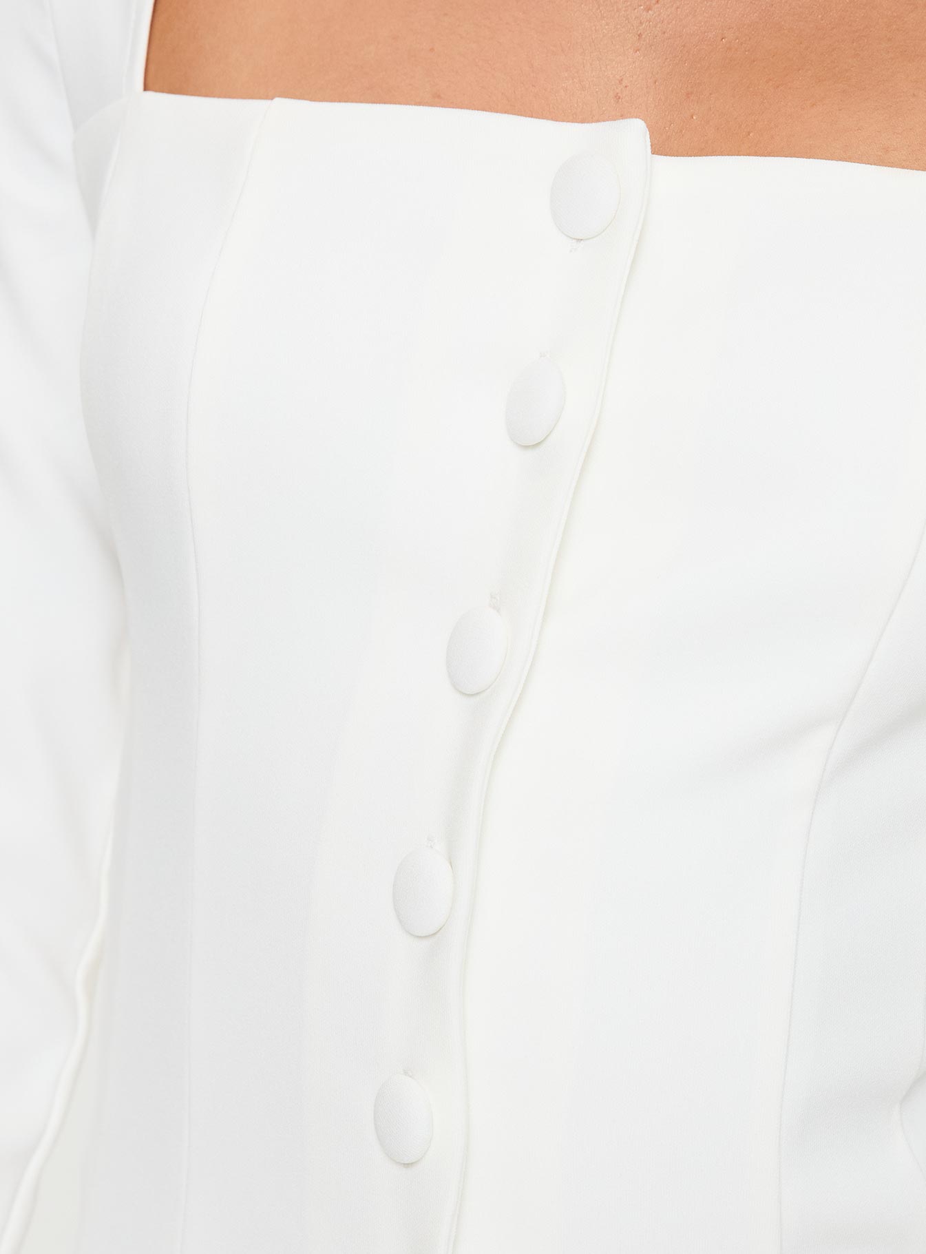 product Princess Polly Gaskin Long Sleeve Top White Full Sleeves Square Neck 