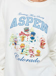 SSC Greetings From Aspen Crew Neck Sweatshirt Marshmallow Princess Polly  Long 