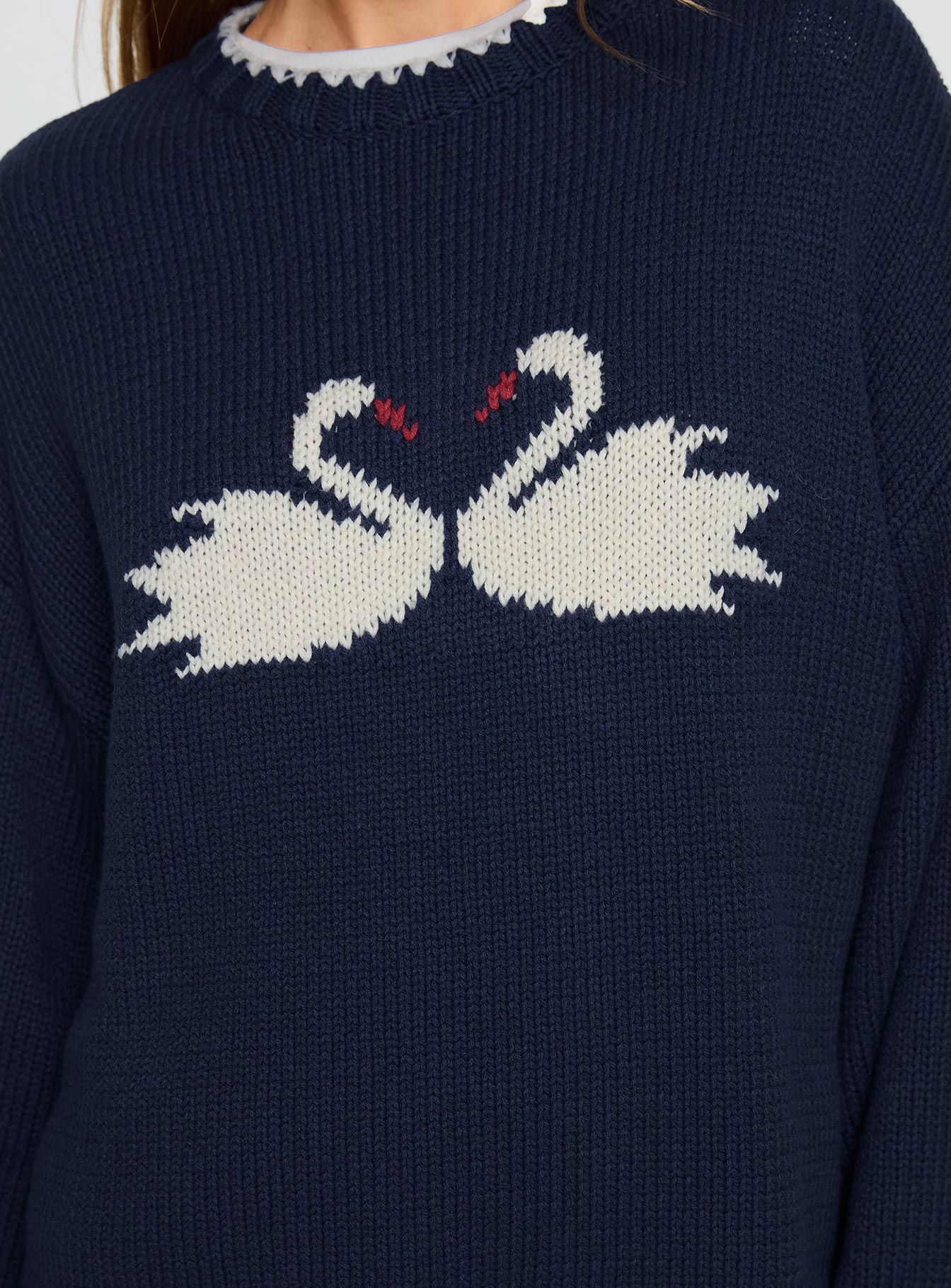 SORIN❤️SWAN LAKE Two-piece Top Swan Lake Love Knit Sweater Navy | Princess Polly