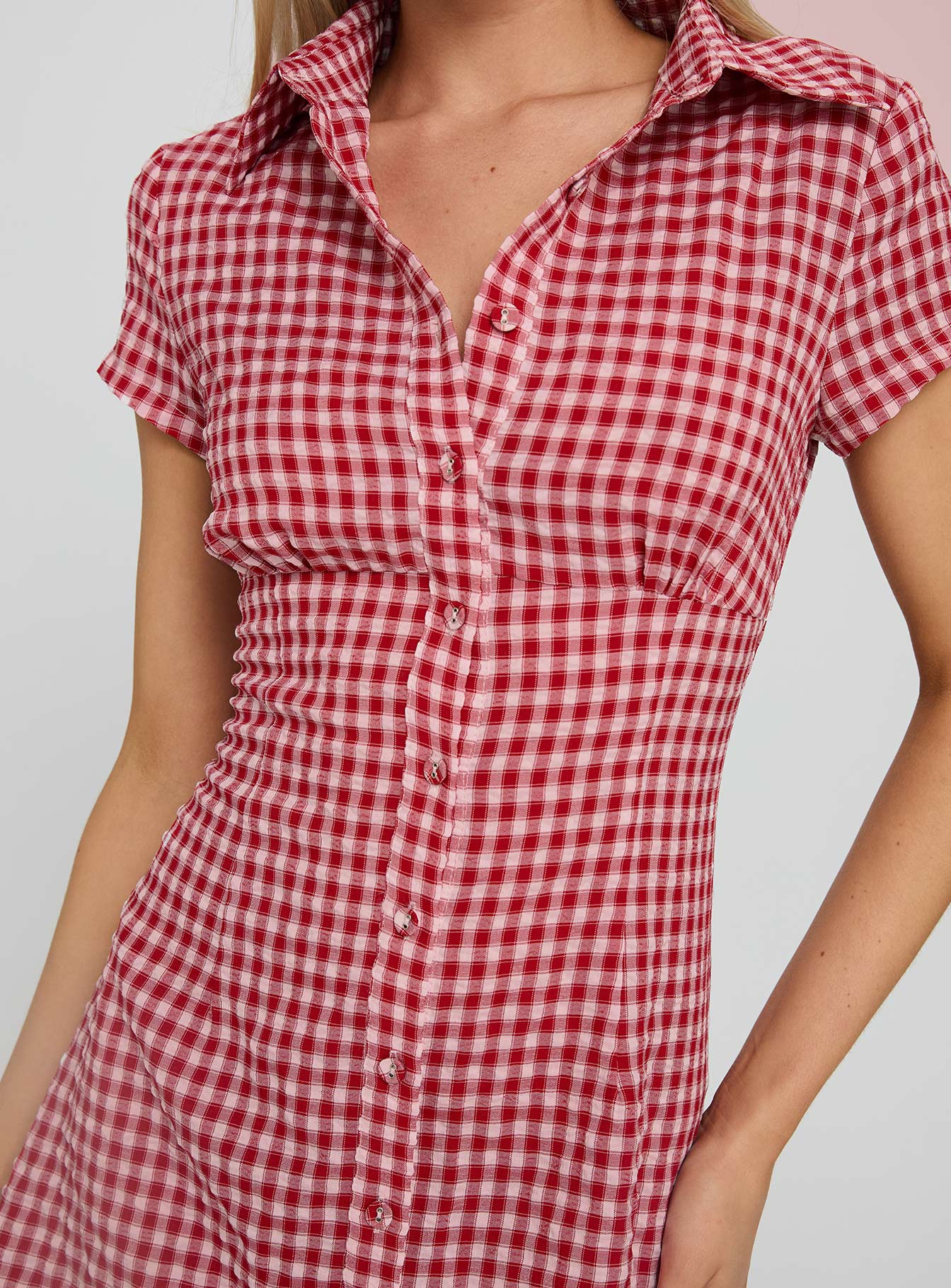 motley mini dress princess polly Motley Mini Dress Brown Check Tall