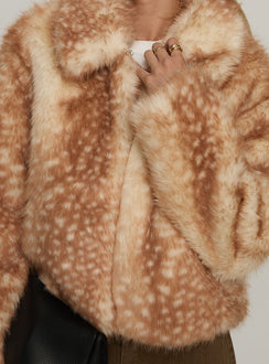 Dawnn Faux Fur Jacket Animal