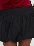 Marentino Bubble Hem Mini Skirt Black